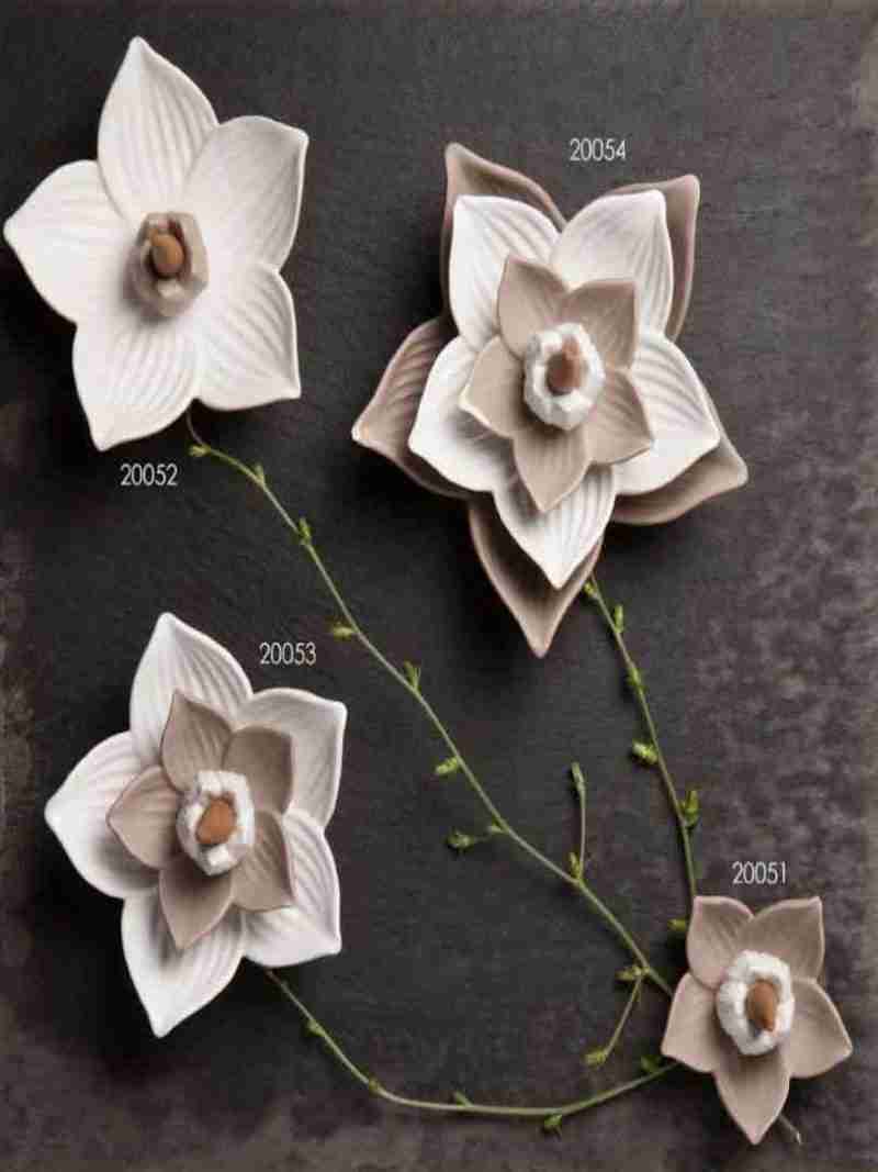 bomboniere claraluna brucia incenso fiore ceramica