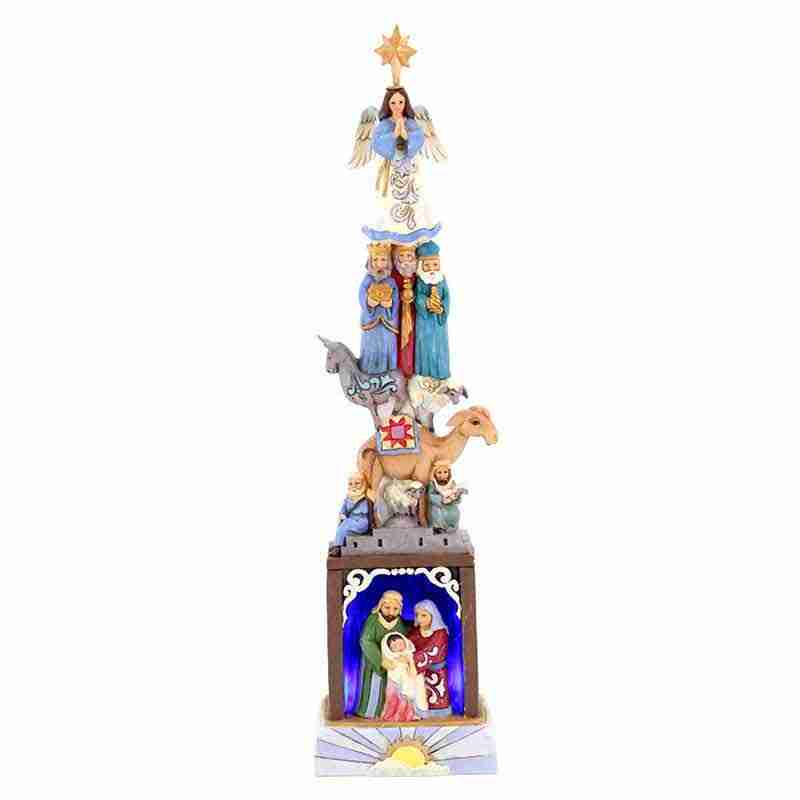 Presepe in verticale luminoso Jim Shore