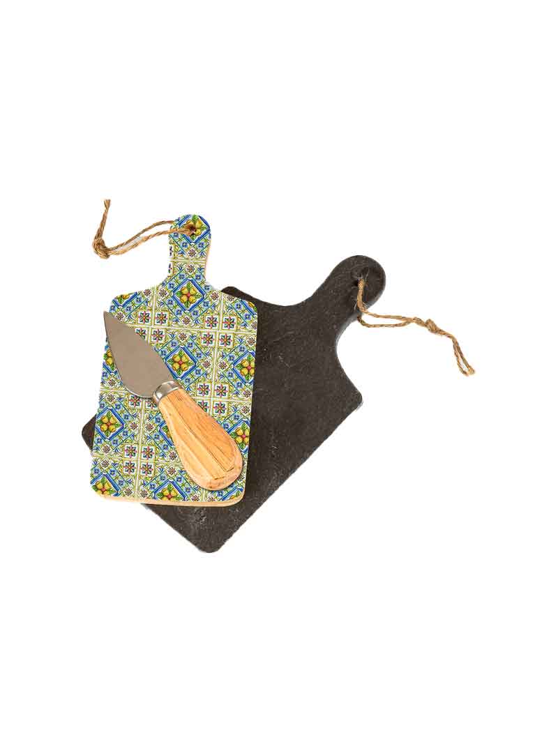 Coppia Taglieri Ceramica Ardesia